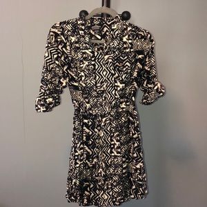 Pattern Button Dress